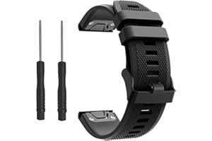 ZUOQIANG 22mm Bracelet pour Garmin Fenix 7/6/5/6 X/7 X/5 Plus, Bande de Remplacement pour Garmin Forerunner 945/935, Silicon Bracelet Femme Homme