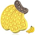 FunBlast Pop It Fidget Toy, Autism Special Needs Silicone Stress Reliever, Squeeze Sensory Toy (Banana)