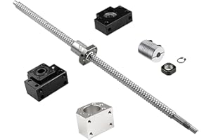 CNCYEAH Śruba kulowa SFU1605-300 mm, śruba gwintowana ze stali nierdzewnej, prowadnica liniowa ze wsparciem BK12 / BF12, obudowa nakrętki DSG16H + nakrętka kulowa + sprzęgło do maszyny do grawerowania