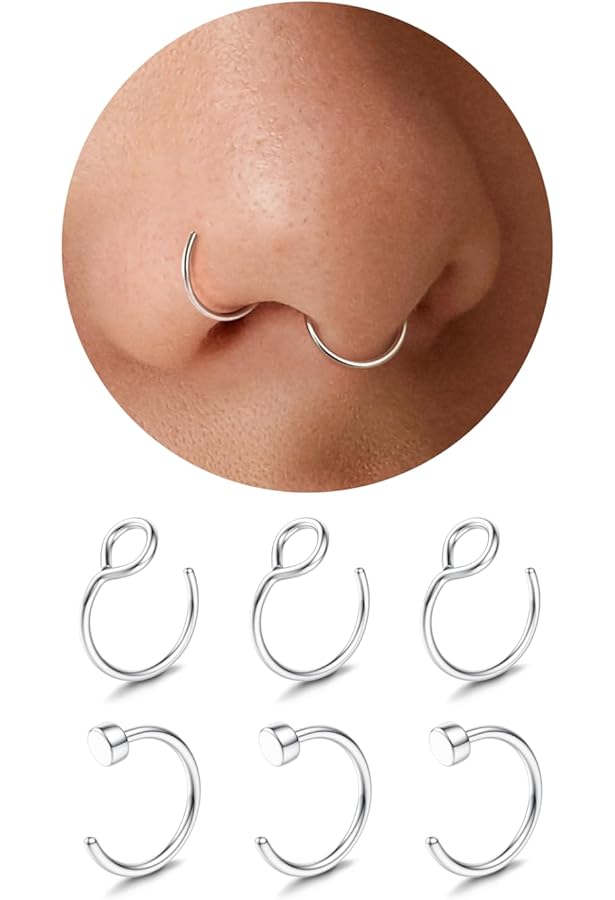 1PC U Vormige Nep Nose Ring Hoop Septum Ringen Roestvrij Staal Neus