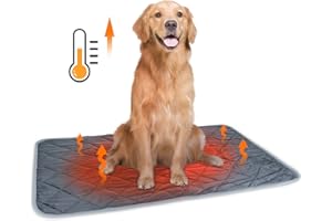 Nobleza Samonagrzewający się koc dla psa, podkładka termiczna dla kotów i psów, zmywalna ciepła mata dla zwierząt, antypoślizgowa składana podkładka samogrzewająca dla kota, XXL 115x72cm