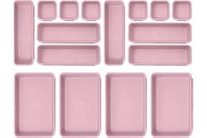 Mgee Schubladen Ordnungssystem Küche 16 Stück, Schubladen Organizer mit 3 Größen, Aufbewahrungsbox für Küche Stiftablagen Büro Schlafzimmer Schminktisch Kosmetik