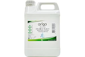 Origo Distilled Water - 100% Ultra Pure Water 5L | Advanced Purification Technology, Ultra Pure Water for Laboratory, Battery, Steam Iron, and General Everyday Use!