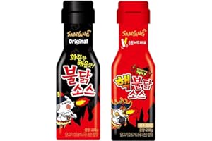 Amatec24 Samyang Sauce Set - Hot Sauce Spicy Chicken - Extrem scharfe Sauce - Korean Fire Noodle Challenge (2x 200g)