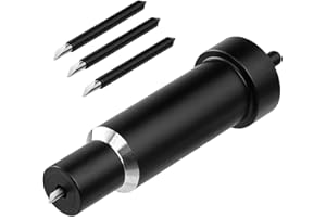 Giftgorde 3 cuchillas de corte de punta para Cricut Maker 3/Maker/Explore 3/Air 2/Air/One, negro, hoja de punta profunda + carcasa para cortar materiales gruesos: espuma