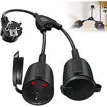 ChiliTec Verlengkabel, 4-voudig stopcontact, 10 m, kabel, IP44, voor