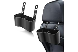 VBGURR Getränkehalter Auto, 2 In 1 Multifunctional Getränkehalter Auto Rücksitz Beifahrer für Auto Becherhalter Auto, Kaffeebecher und Getränkedose(Schwarz)