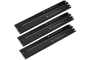 Coisien Universale Barre Flavorizer di Ricambio,Regolabili Piastra 34 a 53,3cm Durevole Acciaio Inossidabile Diffusore di Calore Copri Bruciatore Accessori per Charbroil della griglia a Gas.3Pack