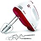 Inalsa Hand Mixer Easy Mix | Powerful 250 Watt Motor | Variable 7 Speed Control | 1 Year Warranty | (White/Red)