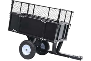 vidaXL Rimorchio Ribaltabile per Tosaerba da Giardino Carico 150kg Carretto Traino Pedana Attrezzature Trasporto Cargo Carrello Giardinaggio