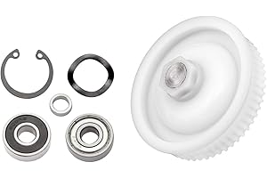 MIRTUX Zestaw z kołami pasowymi i łożyskami, kompatybilny z Thermomix TH21, wysokiej jakości zapasowe koła pasowe do Thermomix | łożysko zapasowe do Thermomix | akcesoria do Thermomix TH21