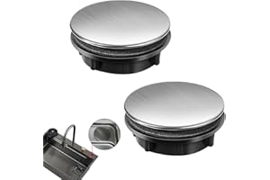 ALOVEDOG 2 Pack Kitchen Tap Hole Cover Stainless Steel Sink Tap Hole Plate Stopper Cover Blanking Metal Plug for Dia 0.98 to 1.18 inch (35mm Short)