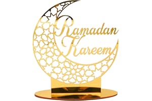 NIWIEOI 1 PCS Ramadan Decoration,Ramadan Decorations,Ramadan Decorations for Home,Ramadan Mubarak,Ramadan Decorations for Home Table,Ramadan Gifts,Moon Ornament