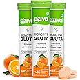 OZiva Bioactive Glutathione Tablets for Radiant Skin - 45 Effervescent Tablets (Pack of 3) | L-Glutathione, Hyaluronic Acid, Vitamin C for Skin Glow & Anti-Pigmentation | Orange