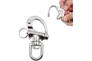 WDJGYHNANA Grilli Rigging Grillo per Moschettone Grillo Girevole Grilli Sgancio Rapido Grillo a Molla Strumenti a Sgancio Rapido Girevole Moschettone A Molla Fissa Grillo Clip per Yachts Barca a Vela Spinnaker