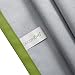 Deconovo Eyelet Curtains Ready Made Room Darkening Thermal Insulated Ring Top Blackout Curtains for Living Room with Backside Silver Backing to Reflect Sunlights 46 Width x 90 Drop Light Green 1 Pair