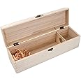 Scatola Legno Per Vino Naturale - Portabottiglie Regalo Con Coperchio, 35x9.8x10 Cm, Per Natale E Occasioni Speciali - Foto 12