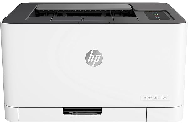 HP Color Laser 150nw 4ZB95A, Impresora Láser Monofunción A4 a Color, impresión a Doble Cara Manual, Wi-Fi, Ethernet, USB 2.0 Alta Velocidad, Compatible Smart App, Panel de Control LED, Blanca