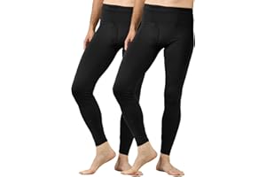 LAPASA Herren Innenfleece Thermounterwäsche Hose 1er 2er Pack, Lange Thermohosen Funktionsunterwäsche (Warm M10/Wärmer M56/Extra Warm M25)