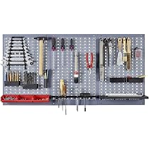 Armadio Da Officina In Metallo Con Pannello Forato E 4 Ripiani 185 X 92 X 50 Cm Nero | Leroy Merlin - 8