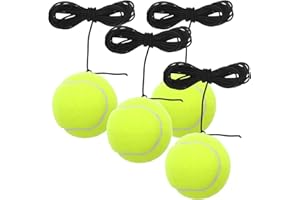 ClcIosis 4 Stück Tennisball Mit Schnur Twistball Ersatzball Ball An Der Schnur, Für Einzelübungen Tennisball Mit Elastic Rubber String, Anfänger-Trainingsball Selbstlernender Für Gerichte
