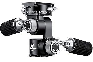 Leofoto - Cabeza de trípode de 4 Ejes fotografía Macro, bodegón y Arte - Dos giras y Dos Placas panorámicas - FW-01R