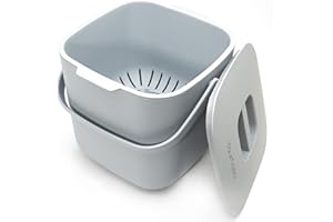 YourCasa® Kosz na śmieci organiczny, kuchenny, 7 l, kosz na kompost do codziennego użytku organicznego, nadaje się do mycia w zmywarce, bezzapachowy, wyjmowane sitko, mały kosz na śmieci z pokrywką,