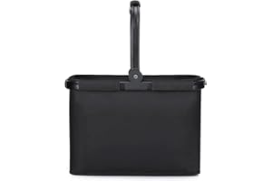 Diurwur®30L Einkaufskorb Familie Einkaufstasche Faltbar Tragekorb Groß Picknickkorb Klappkorb Reisetasche Praktischer Einkaufen Korb mit Gepolsterten Griffen-ideal für Reisen/Picknick/Einkaufen