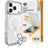 Buff iPhone Avantaj Paket - MagSafe Uyumlu Şeffaf Hybrid Kılıf + Easyfit 5D Ekran Koruyucu + Lens Koruyucu (Şeffaf (5D Glass)