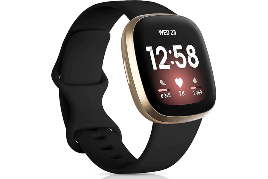 Oielai Strap Compatible for Fitbit Versa 4/Fitbit Versa 3/Fitbit Sense 2/Fitbit Sense, Silicone Sport Classic Soft Replacement Straps Compatible with Versa 3/Versa 4/Sense/Sense 2 for Women Men