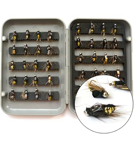 Lot De 8 Mouches De Pêche Wooly Bugger - Taille 8, Perles Noires - Pour Truite
