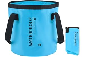 TIGERRDU Folding Bucket, 22.5L Portable Collapsible Bucket Camping Storage Container Wash Basin for Traveling Hiking Fishing Gardening Car Washing Boating