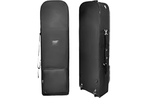 BONJUME Sac De Golf Avec Roulettes - 600D Imperméable Housse De Pluie Anti-Poussière - Protection Extérieure Pour Club De Golf - Rangement Pour Voyage Et Vols