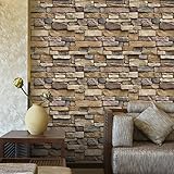 papel adhesivo pared ladrillo Material de PVC respetuoso con el medio ambiente, papel tapiz adhesivo autoadhesivo, fácil de pegar