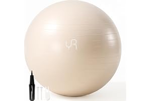 RYTMAT Anti Burst Yoga Ball 65cm/55cm Extra Thick Gym Ball with Inhalation Tube Anti Slip Exercise Ball for Yoga Pilates Labour Balls Chair for Balance Core Training