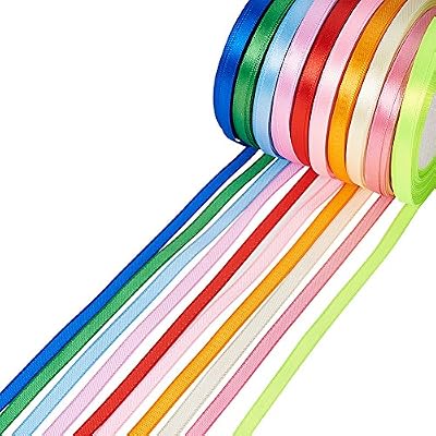 PH PandaHall PandaHall- 1 Ensemble De Ruban Satin Couleurs Mixtes 6mm Pour DIY Bijoux
