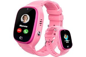 POKUJNFY Smartklocka Barn med GPS Tracker Telefon Samtal Chatt SOS