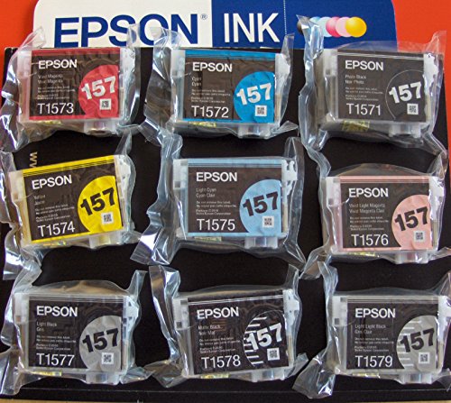 Set Genuine Epson ink cartridge 157 series for Stylus Photo R3000 - Turtle - Bulk offer no retail packaging