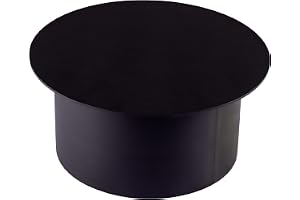 BAUER Ugnsrör, blindlock, Ø 180 mm (fler varianter), svart, väggtjocklek: 1,5 mm; rökrör, kaminrör, avgasrör; enligt standard
