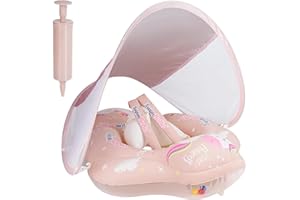 MONODEAL Bouée Bébé, bouee pour Bebe, Bébé Siège De Piscine avec auvent Amovible de Bouee Bebe, bouée Gonflable pour Enfants Anneau de Natation, Bouee Bebe Piscine