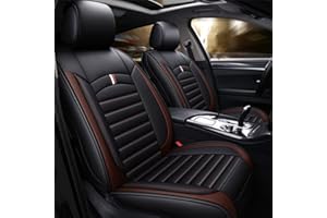 Muchkey Housses de Siège de Voiture Avant pour Audi A3 Sportback Hatchback Housse de Sieges Auto pour Conducteur et Passager Accessoires Interieur Couleur Noir Café