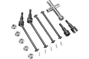 RC Car CVD Drivaxel, Slitstarkt Stål Fram Bak Drivaxel Set Ersättningsdelar för SCY 16101 16102 16103 16201PRO 1/16 RC Car