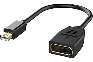 Rankie Adapter Mini Displayport (Mini DP) na Displayport (DP), 4K, Czarny