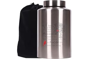 Youdear Memorials Urn for Human Ashes - Adult Cremation Urn (Silver, Tree of Life)