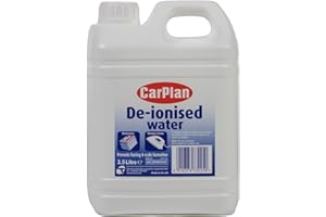 CarPlan Agua Desionizada, Apta Para Baterías y Planchas de Vapor, Clase de Eficiencia Energética A+++, 2.5 Litros