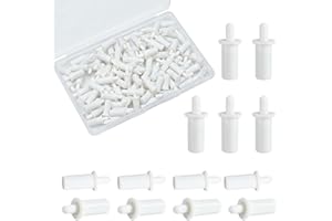 NICENEEDED 100 PCS Shutter Repair Pins, Spring Loaded Replacement Repair Pins, White Plastic Plantation Shutter Louvers Staples for Windows Tools Supplies
