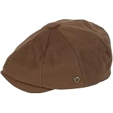 MERCAN TOPTAN Kışlık Y&uuml;n 8 Parca D&uuml;z Renk Model Peaky Blinders Kasket Şapka (Taba, standart)