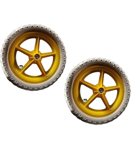 Qianly 1 Paire Roues De Remplacement, Roues Non Gonflables 11'', Design Silencieux Et Installation Facile, Compatibles Avec La Plupart Des Vélos D'Équilibre Enfant, Roue Du Pentagramme