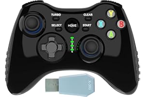 CHUSHANE Wireless Game Controller for Xbox 360/Windows PC/Android Gamepad Rechargeable Remote Joystick Portable Joypad for Projector,Tesla,TV Box,Desktop/Laptop,Raspberry Pi, Emulator,RetroArch,Steam,RetroPie