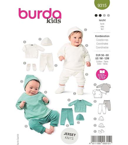 Patron Burda Kids 9342 – Pantalon Enfant Facile 2 Longueurs, Taille 2-7 Ans (92-122 Cm), Molleton Ou Jersey, Super Débutant